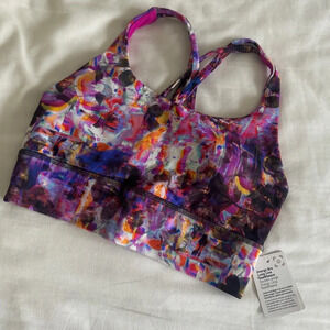 🆕💜 Lululemon Energy Bra Long Line Seawheeze Flash Floral Multi